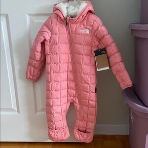 The North Face Pink Quilted Kids One-Piece